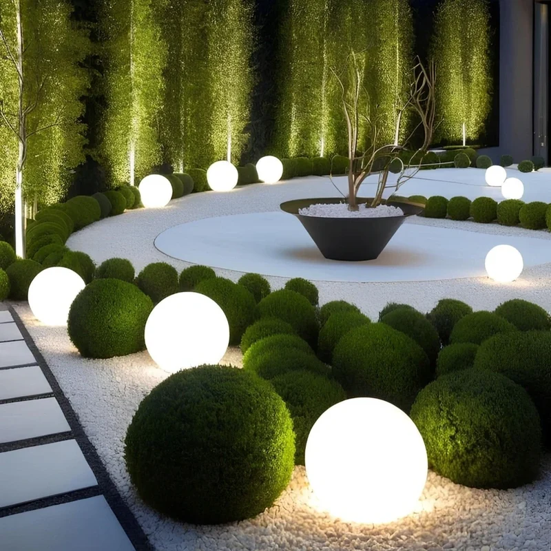Outdoor garden ball lamp