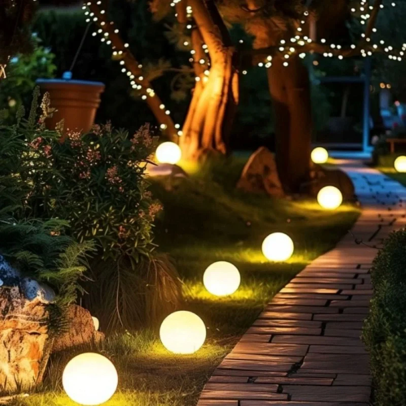 Outdoor garden ball lamp