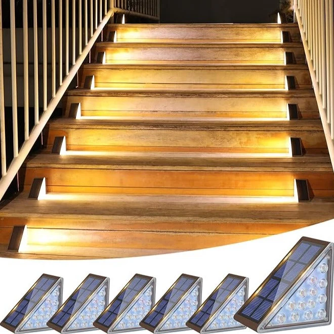 Waterproof outdoor solar stair lights