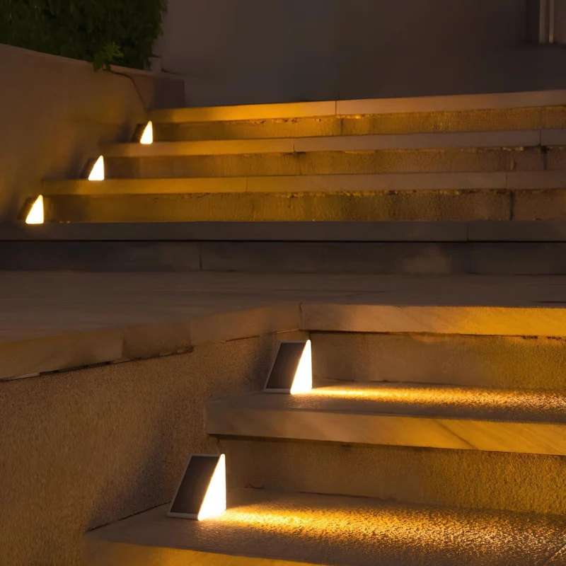 Waterproof outdoor solar stair lights