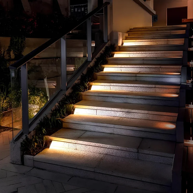 Waterproof outdoor solar stair lights