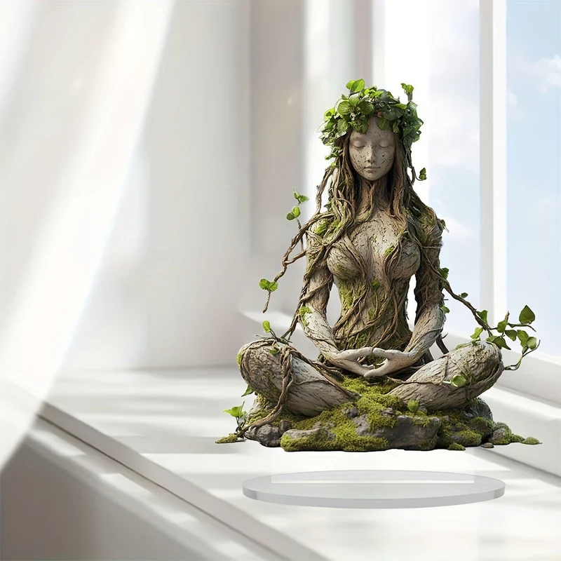 Decorative 2D Bohemian Goddess for Elegant Interiors
