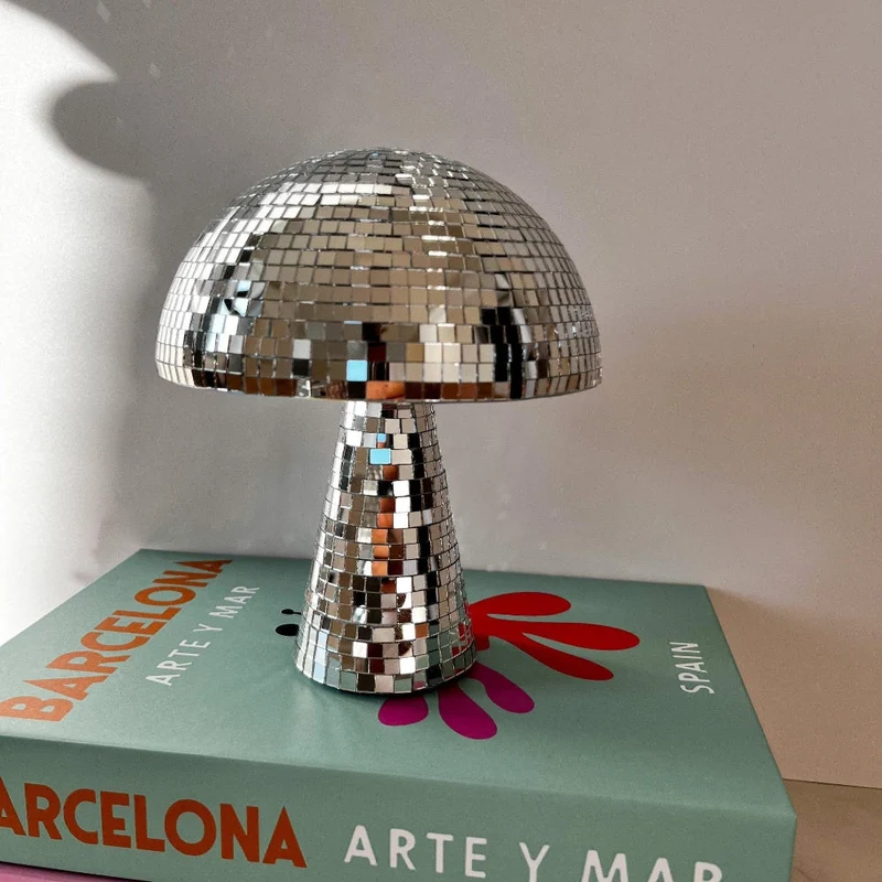 Mushroom Mirror Ball Lamp for Home Interiors