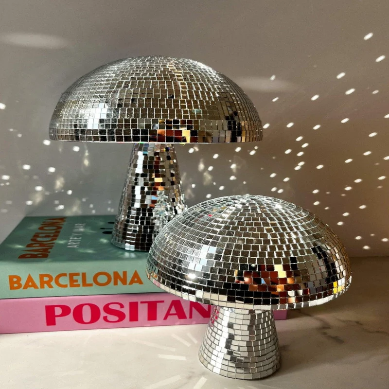 Mushroom Mirror Ball Lamp for Home Interiors