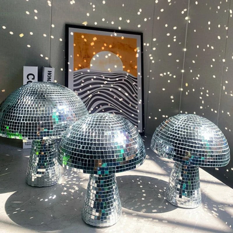 Mushroom Mirror Ball Lamp for Home Interiors