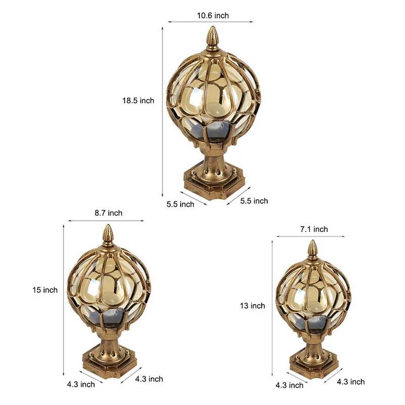 Retro Outdoor Lighting Post for Gardens and Pathways