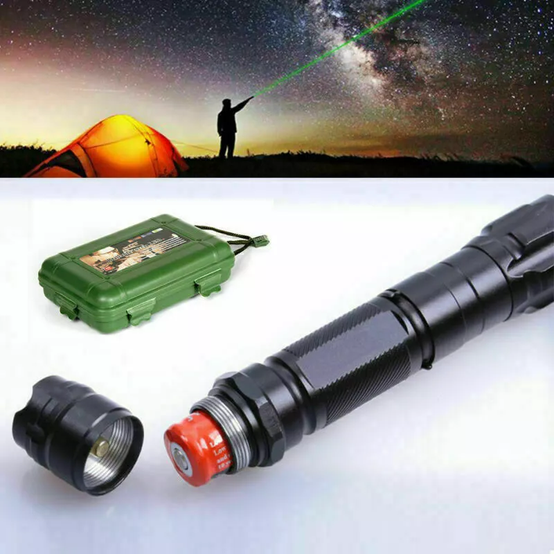 Precise long-range green laser pointer