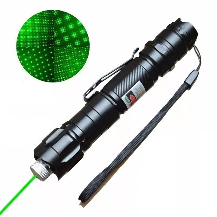 Precise long-range green laser pointer