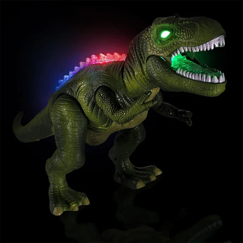 Realistic roaring dinosaur with LED light