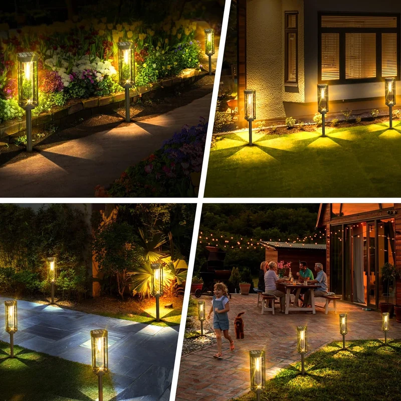 Elegant waterproof outdoor solar lanterns