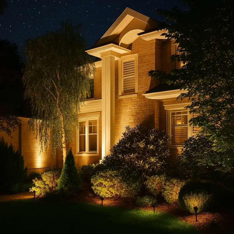 Powerful outdoor solar LED floodlights