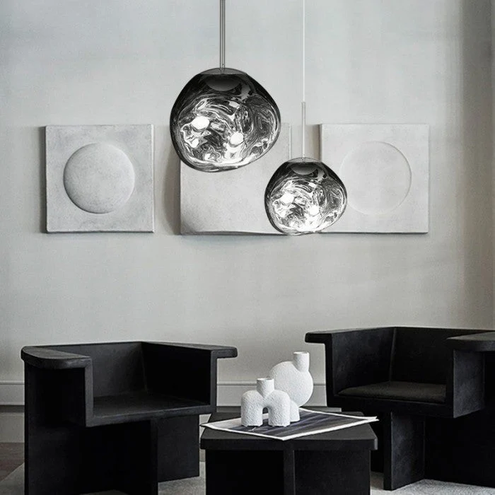 Reflective modern LED pendant lamps