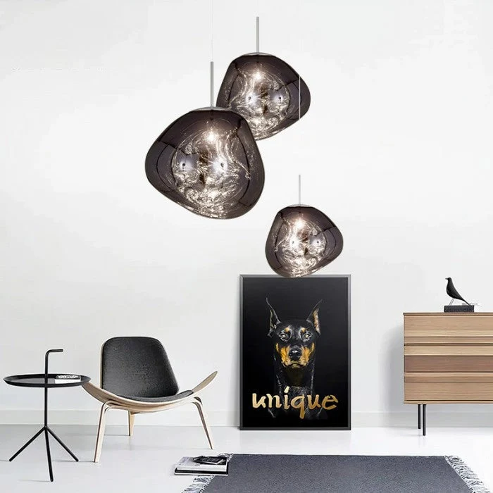 Reflective modern LED pendant lamps