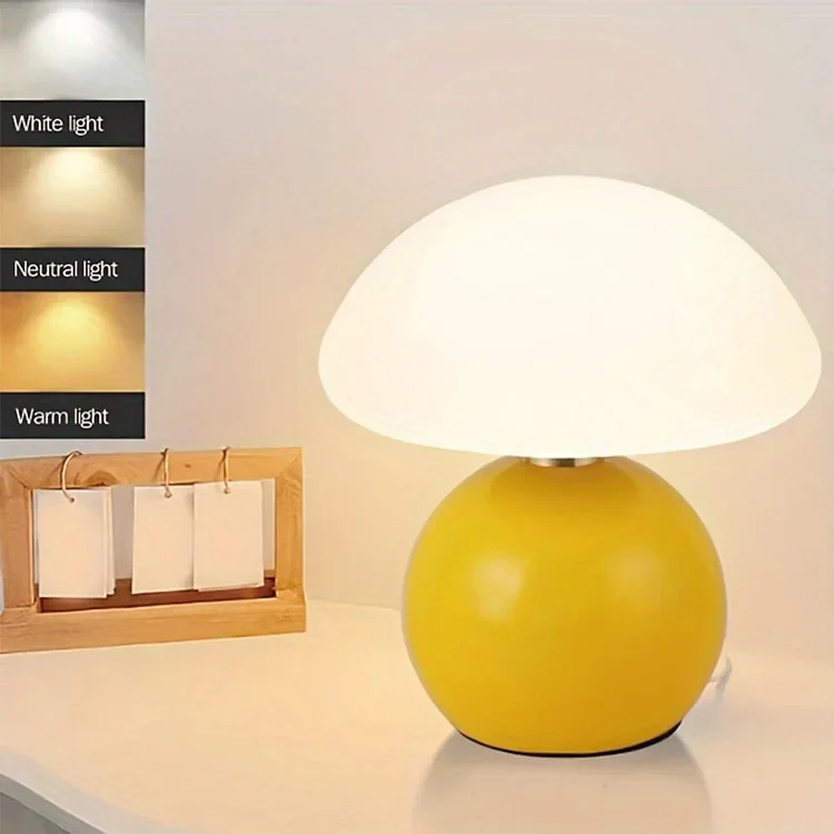 Elegant minimalist retro mushroom table lamp