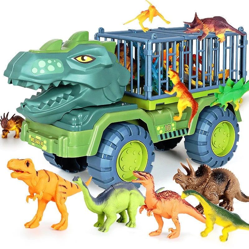 Dinosaur Truck for Kids Set with Realistic Dinosaur Figures