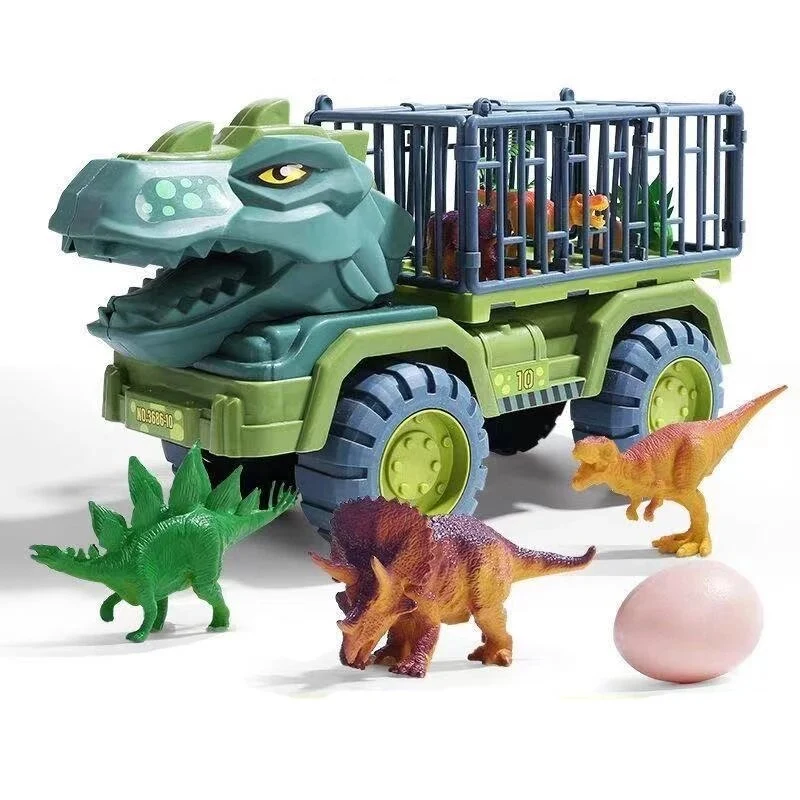 Dinosaur Truck for Kids Set with Realistic Dinosaur Figures