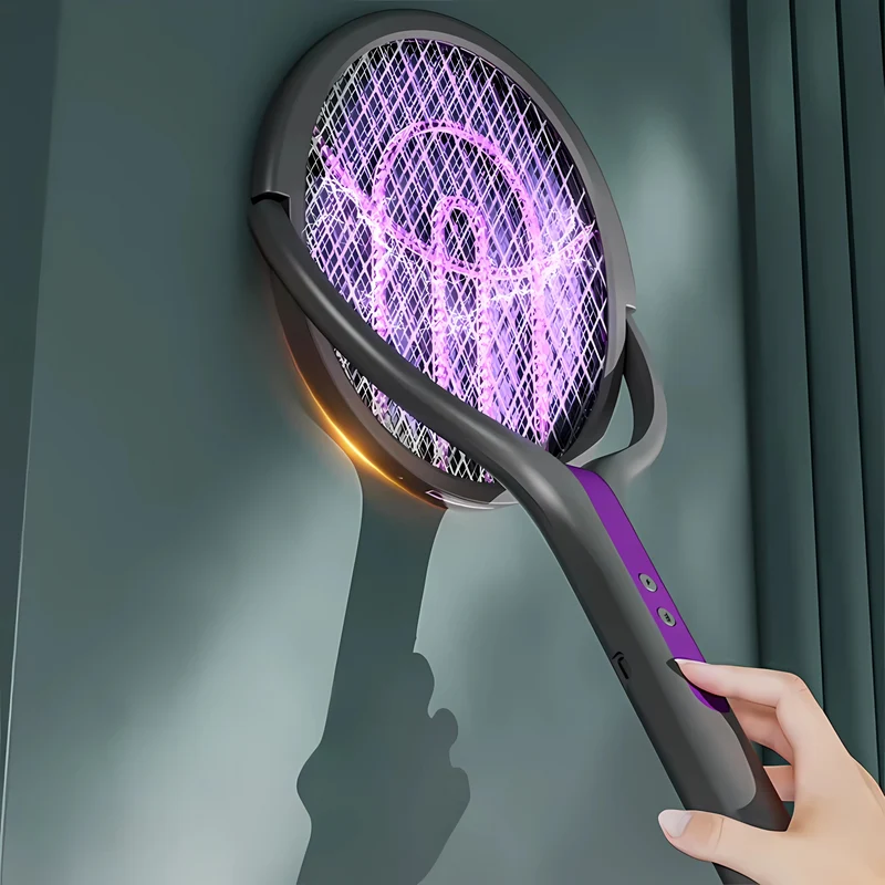 BugZapper - Raquette Anti-Insectes Électrique - 2-en-1 Lampe UV