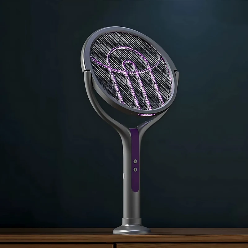 BugZapper - Raquette Anti-Insectes Électrique - 2-en-1 Lampe UV