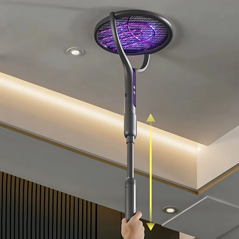 BugZapper - Raquette Anti-Insectes Électrique - 2-en-1 Lampe UV