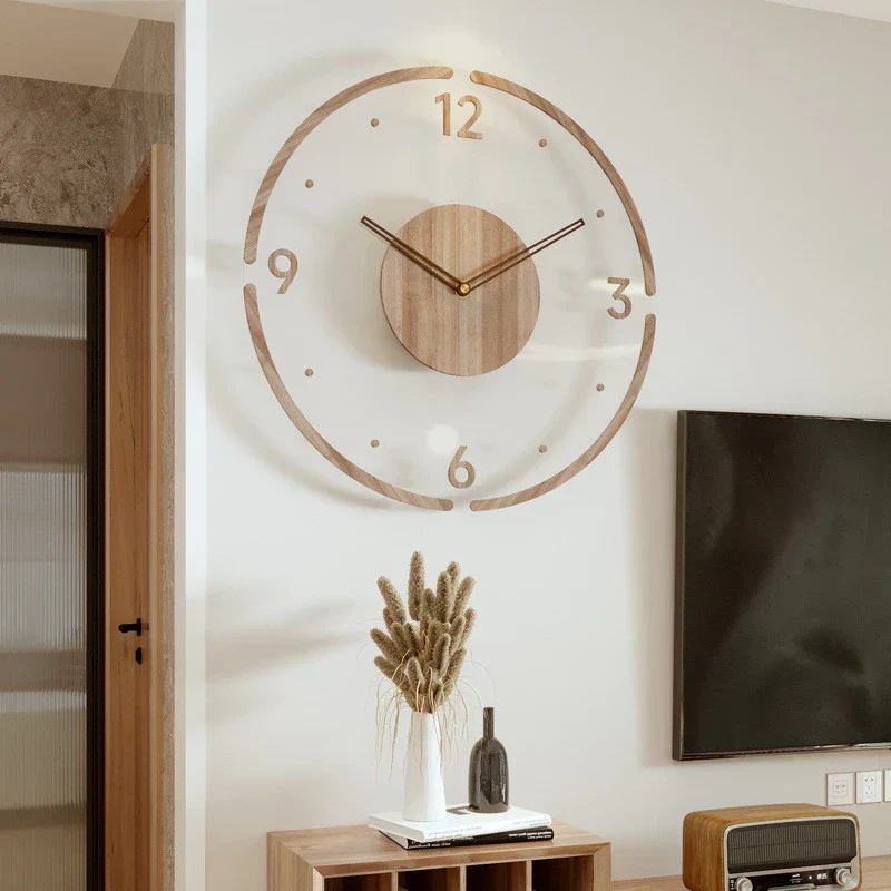 Horloge Murale Scandinave en Bois - Élégante et Silencieuse