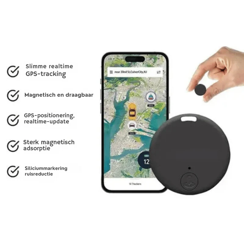 TrackMate Mini GPS - Traceur Puissant pour Voiture et Clés