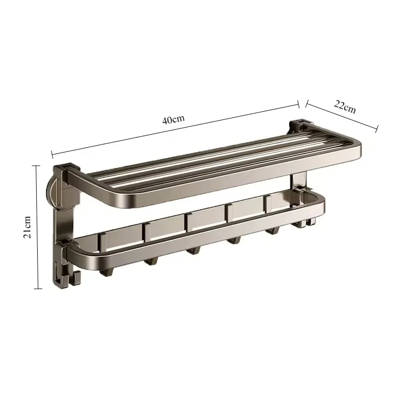Porte-serviettes Ventouse - Compact | Installation Facile