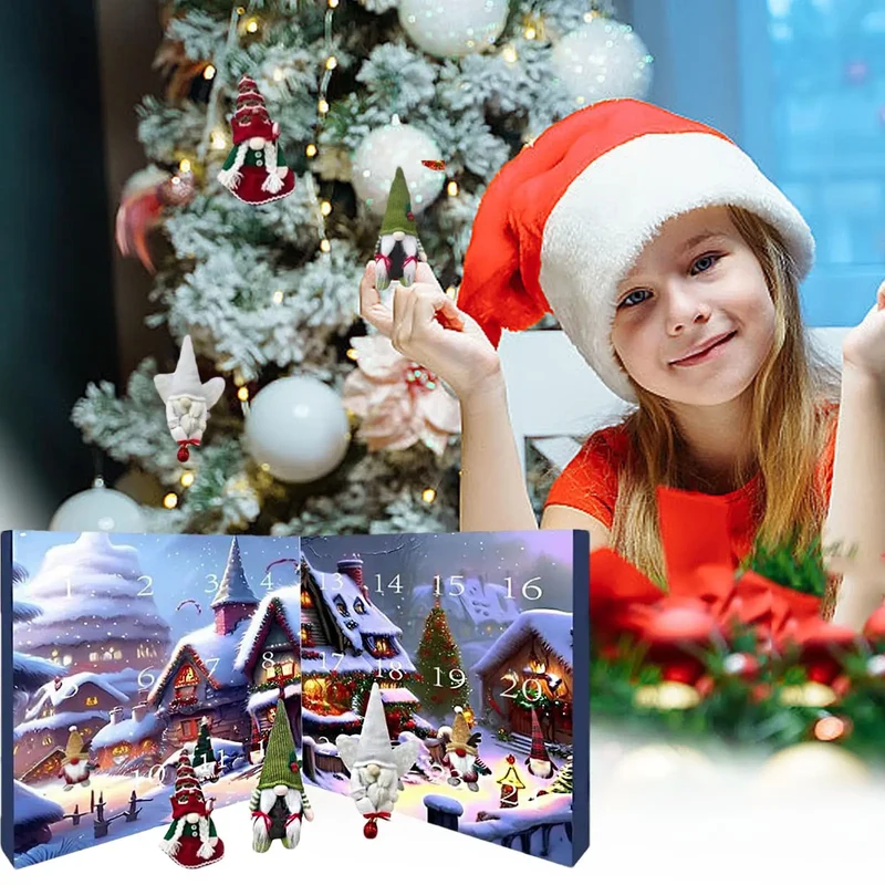Calendrier de l'Avent Noël - 24 Gnomes Collectionnables