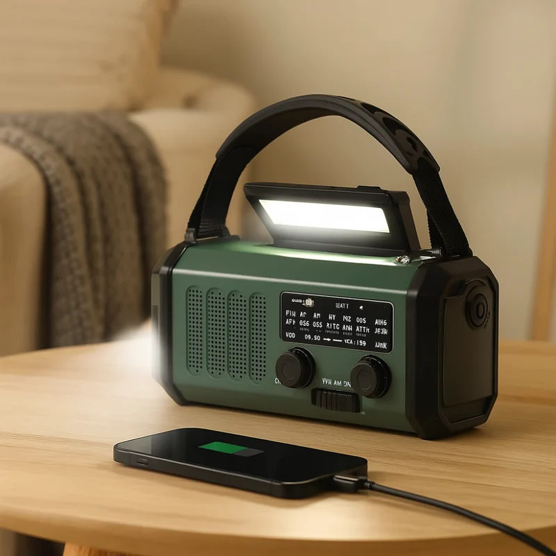 Radio d'urgence solaire - Batterie 10000 mAh, AM/FM, Lampe