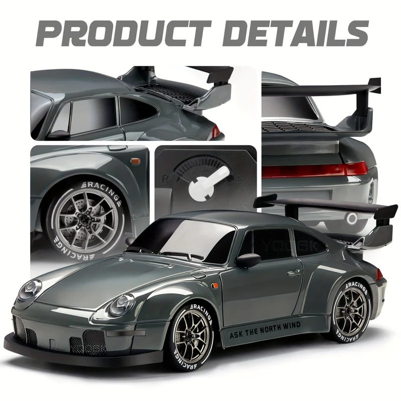 Voiture RC Drift 4WD - Lumières LED & Batterie Rechargeable