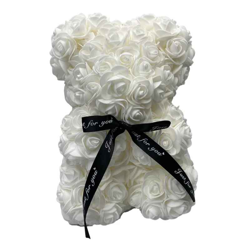 Ours en Roses Artisanales - Cadeau Décoration Romantique