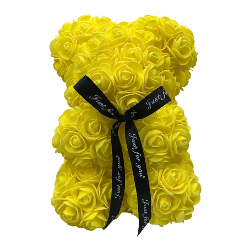Ours en Roses Artisanales - Cadeau Décoration Romantique