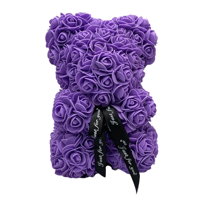 Ours en Roses Artisanales - Cadeau Décoration Romantique