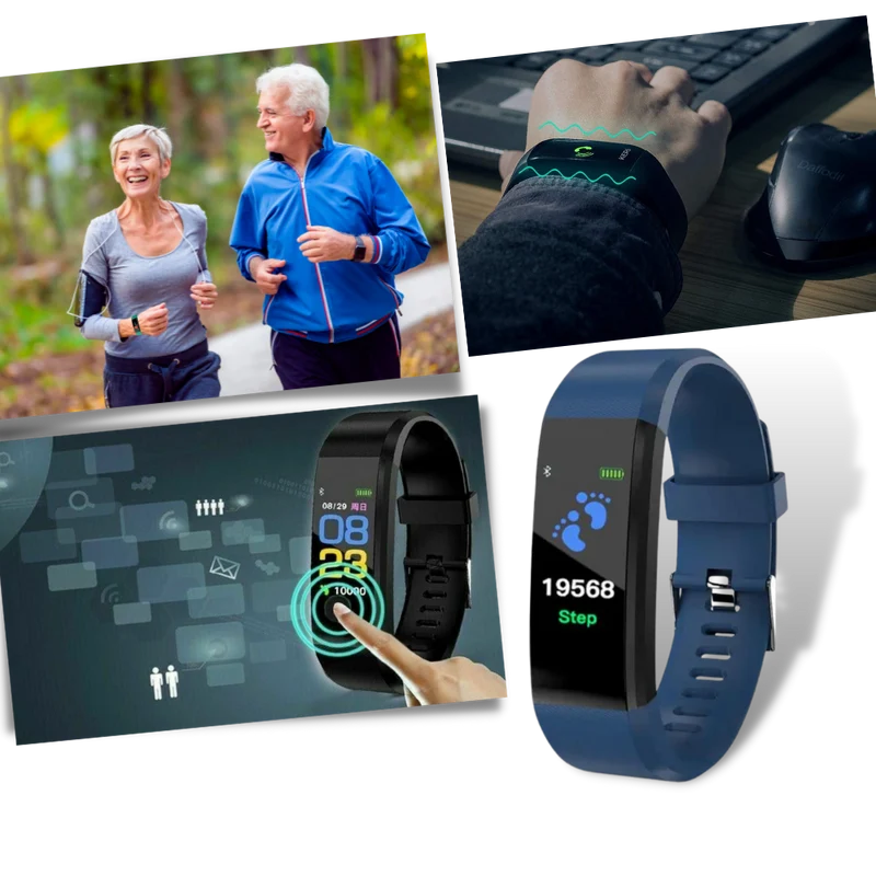 Montre Intelligente Seniors - Suivi Santé Avancé et Facile d'Utilisation
