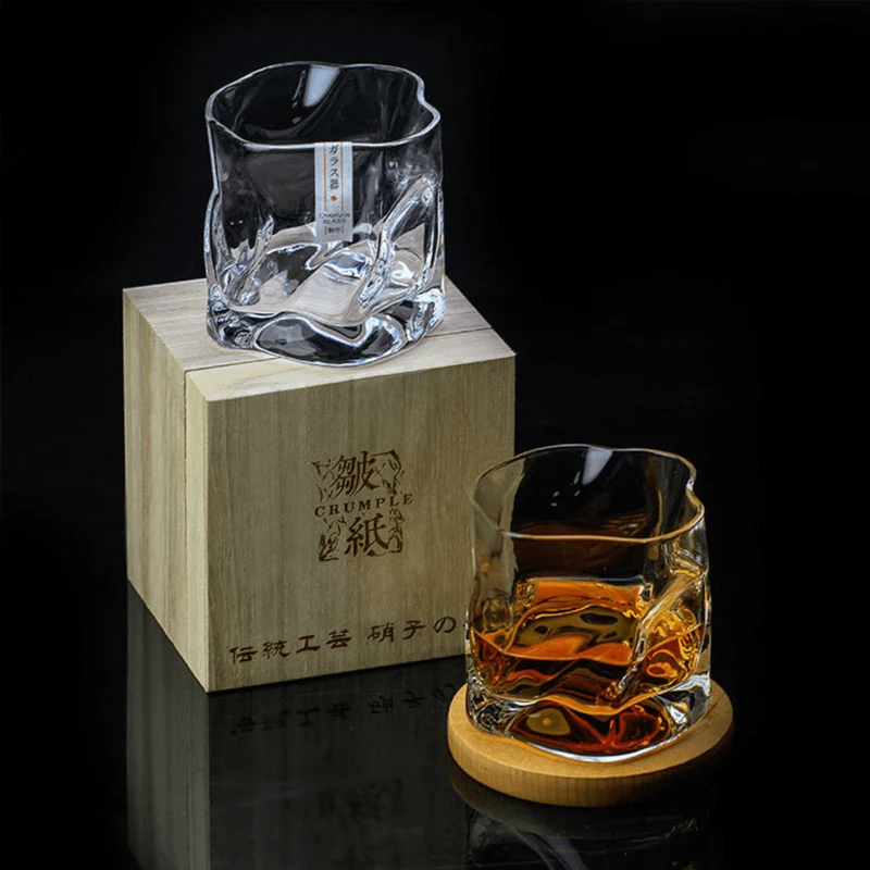 Verre à Whisky Japonais - Design Froissé Unique