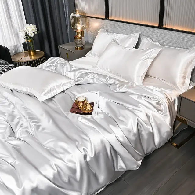 Draps en Satin Luxueux - Confort & Élégance pour la Chambre