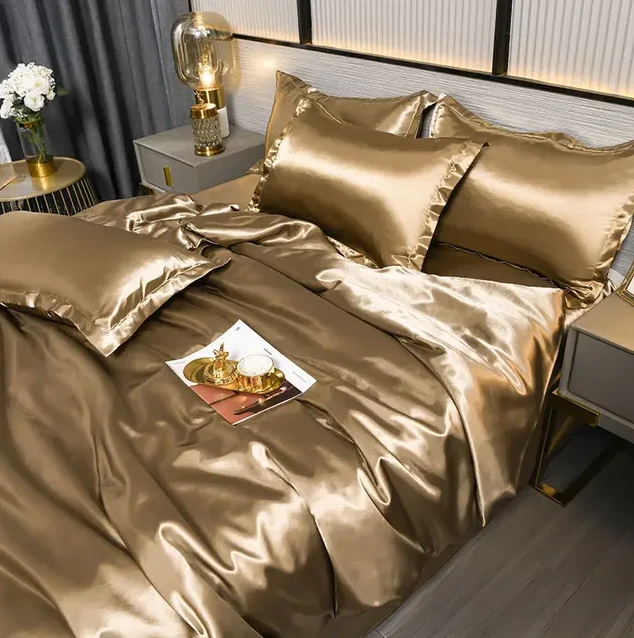 Draps en Satin Luxueux - Confort & Élégance pour la Chambre