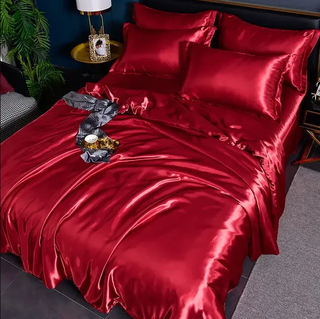 Draps en Satin Luxueux - Confort & Élégance pour la Chambre