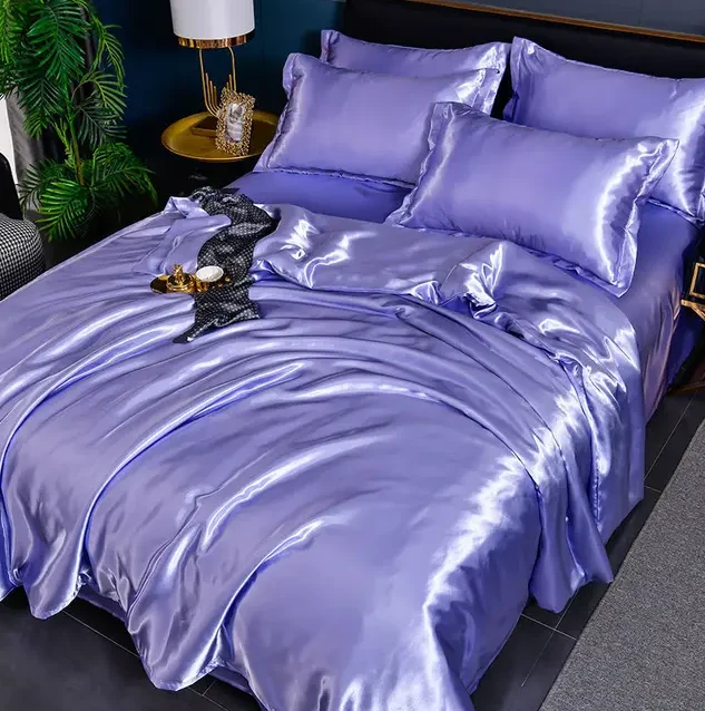 Draps en Satin Luxueux - Confort & Élégance pour la Chambre