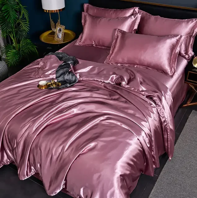 Draps en Satin Luxueux - Confort & Élégance pour la Chambre