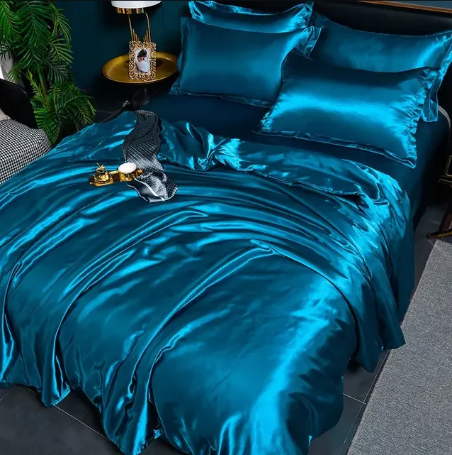 Draps en Satin Luxueux - Confort & Élégance pour la Chambre