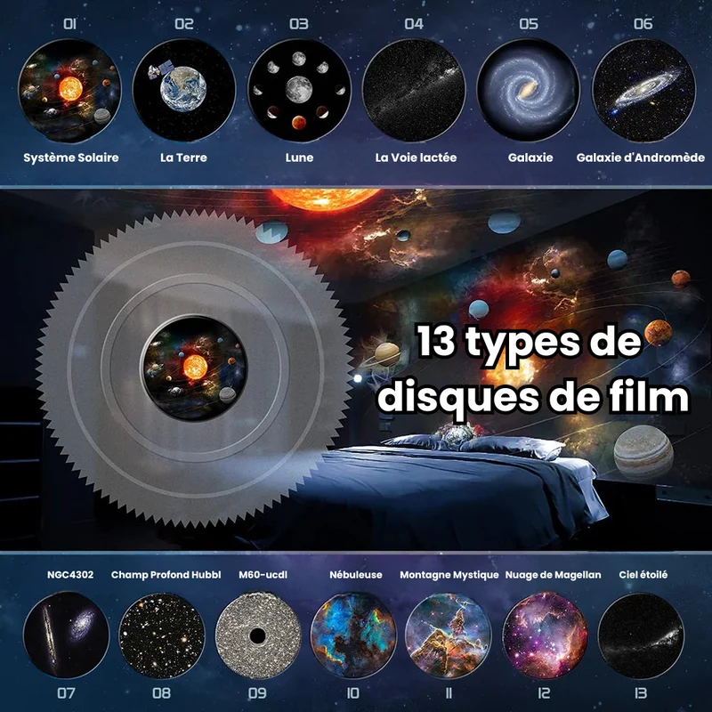 StellaVue - Planétarium 13 en 1 : Projecteur LED HD