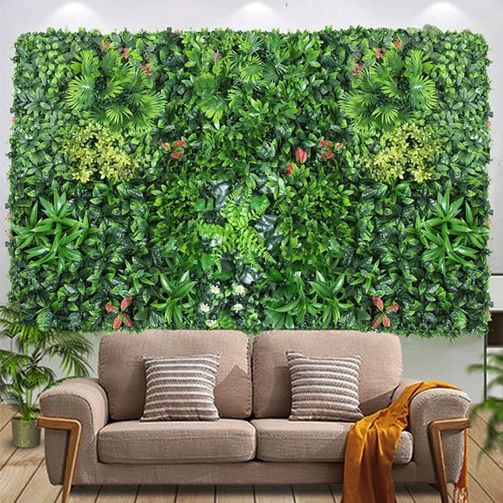 Mur végétal artificiel - Décoration murale réaliste - 50x50cm