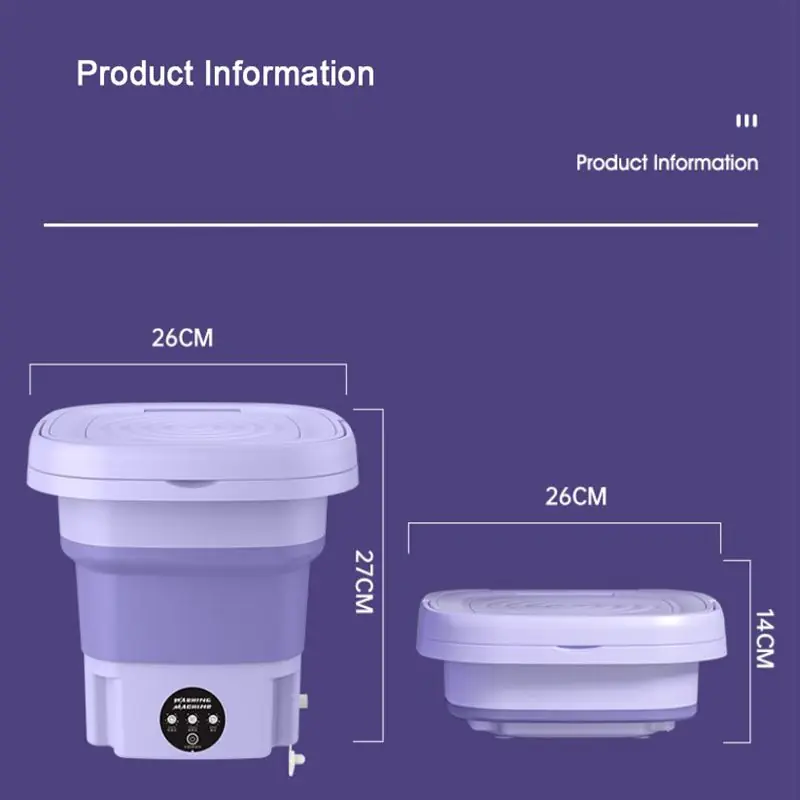 CleanEase - Machine à Laver Portable Pliable - Gain de Place
