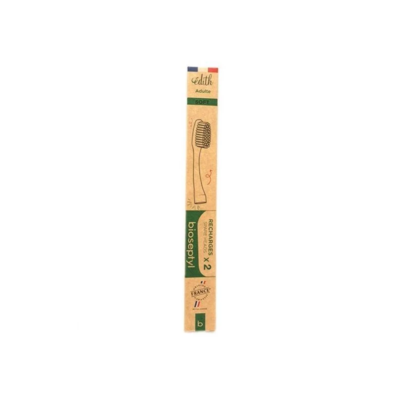 2 Recharges Pour Brosse À Dents Interchangeable Édith - Souple