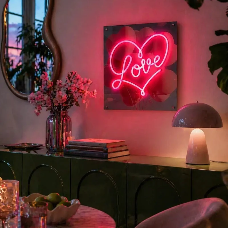 Tableau décoratif "Love" - Message in the Frame