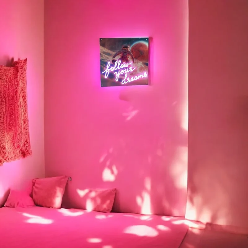 Tableau décoratif "Follow Your Dreams" - Message in the Frame