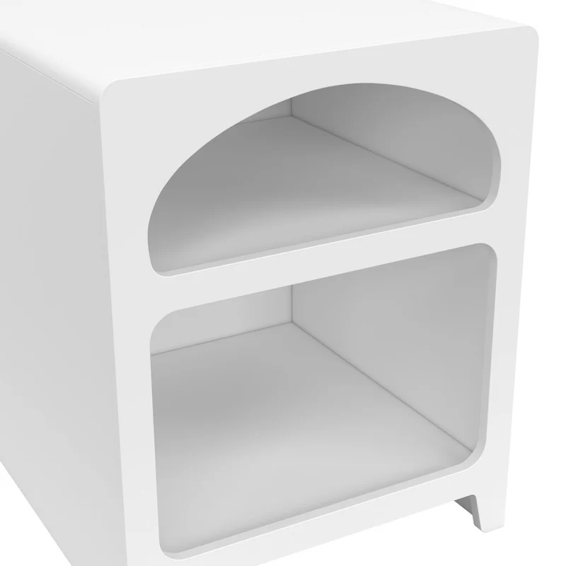 Tables de chevet organiques blanches - lot de 2