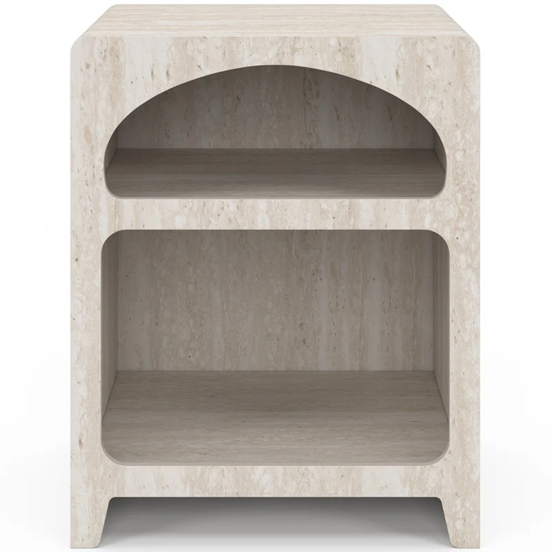 Tables de chevet Alyana organiques effet travertin - lot de 2