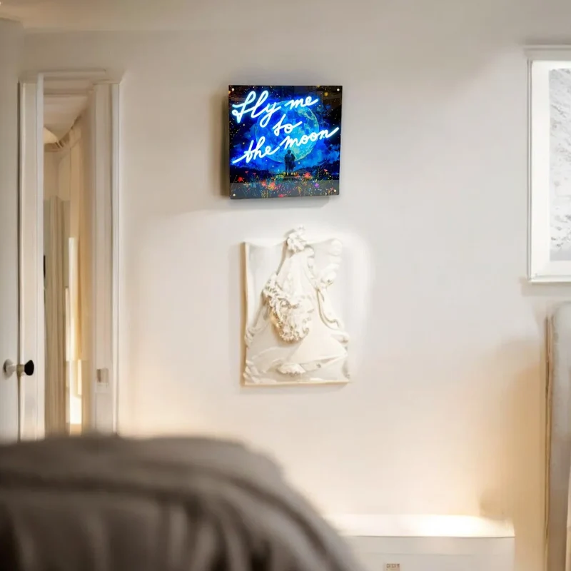 Tableau décoratif "Fly me to the Moon" - Message in the Frame