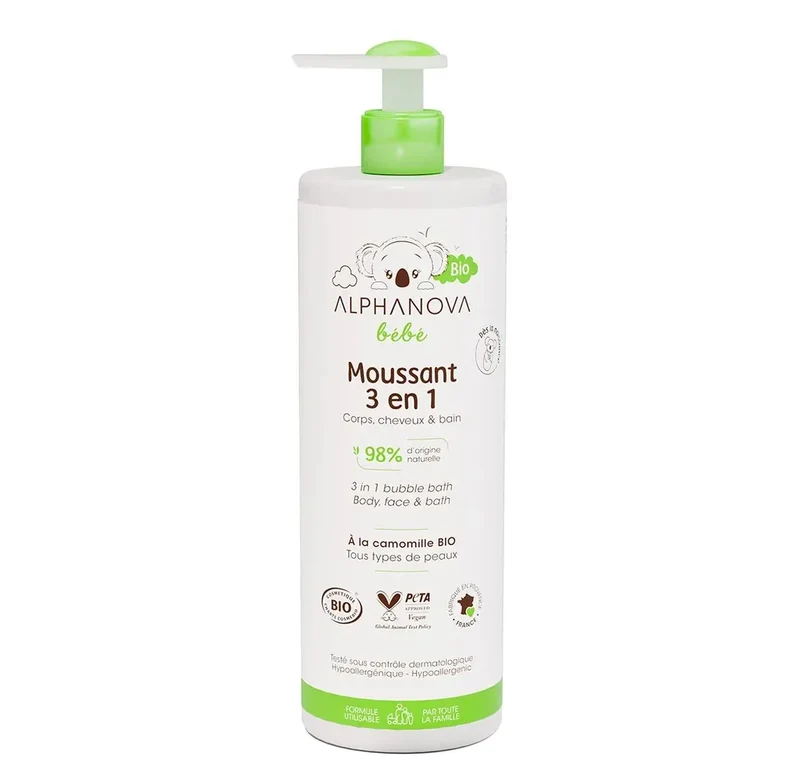 Moussant 3 en 1 bio Alphanova 400ml
